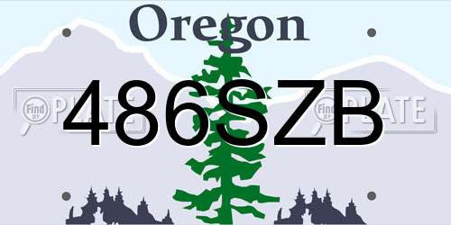 486SZB Oregon License Plate