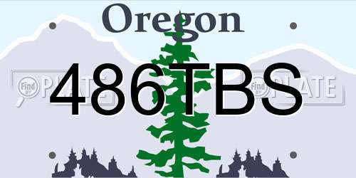 486TBS Oregon License Plate