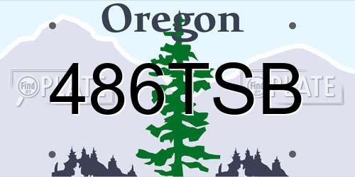 486TSB Oregon License Plate