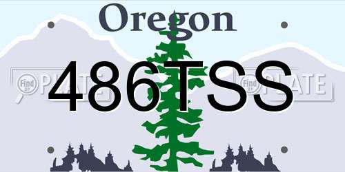 486TSS Oregon License Plate