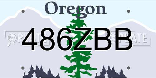 486ZBB Oregon License Plate