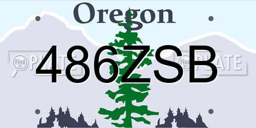 486ZSB Oregon License Plate