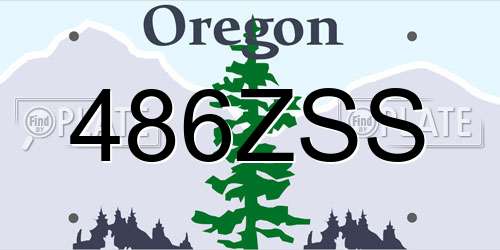 486ZSS Oregon License Plate