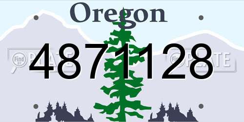 4871128 Oregon License Plate