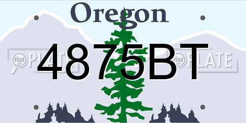 4875BT Oregon License Plate