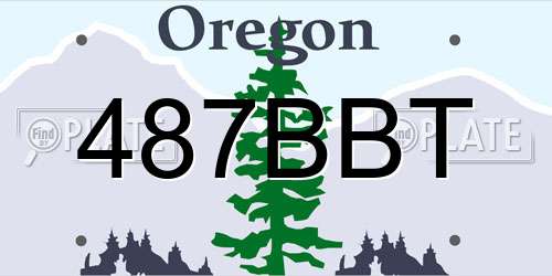 487BBT Oregon License Plate