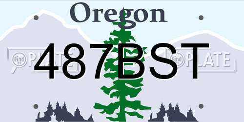 487BST Oregon License Plate