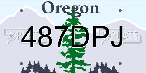 487DPJ Oregon License Plate