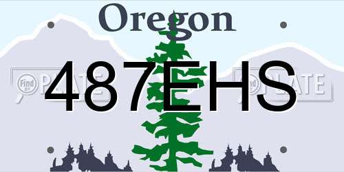 487EHS Oregon License Plate