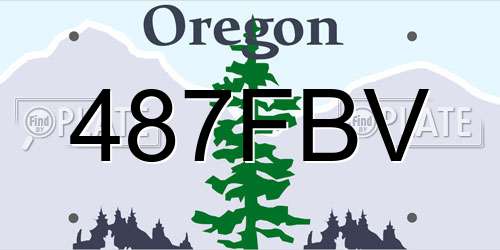 487FBV Oregon License Plate