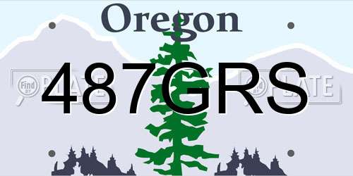487GRS Oregon License Plate