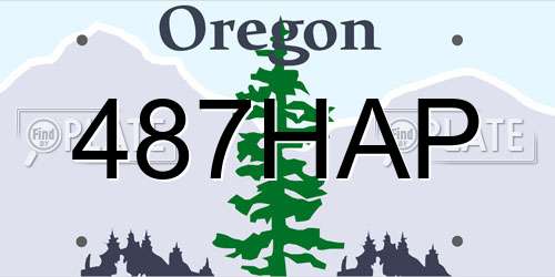 487HAP Oregon License Plate