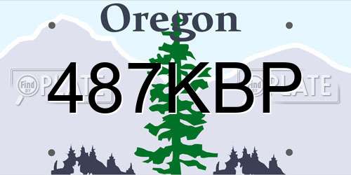 487KBP Oregon License Plate