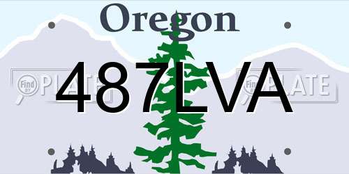 487LVA Oregon License Plate