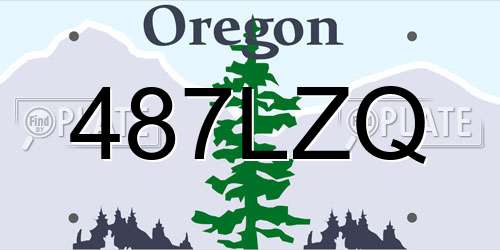 487LZQ Oregon License Plate