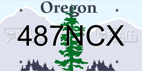 487NCX Oregon License Plate