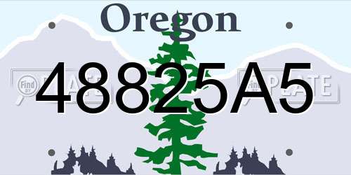 48825A5 Oregon License Plate