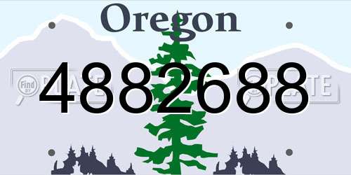 4882688 Oregon License Plate