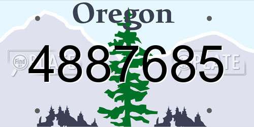 4887685 Oregon License Plate