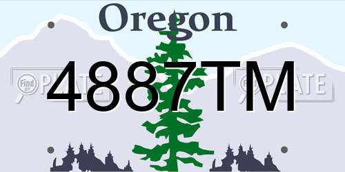4887TM Oregon License Plate
