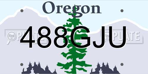 488GJU Oregon License Plate