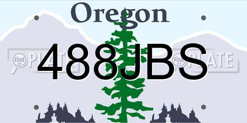 488JBS Oregon License Plate