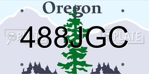 488JGC Oregon License Plate