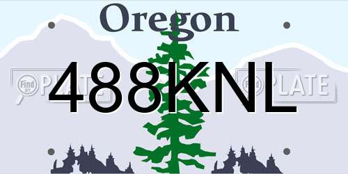 488KNL Oregon License Plate