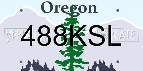 488KSL Oregon License Plate