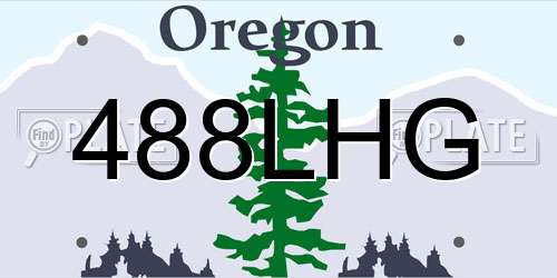488LHG Oregon License Plate