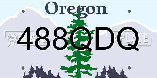 488QDQ Oregon License Plate