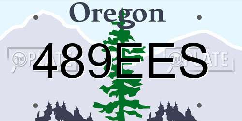 489EES Oregon License Plate