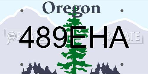 489EHA Oregon License Plate