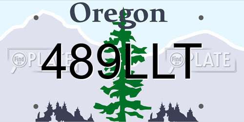 489LLT Oregon License Plate