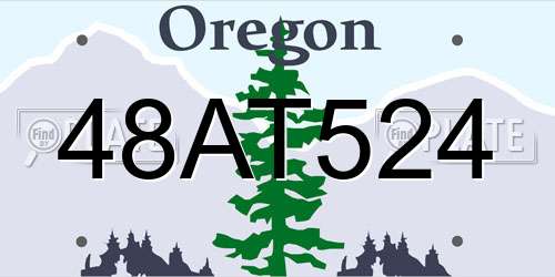 48AT524 Oregon License Plate