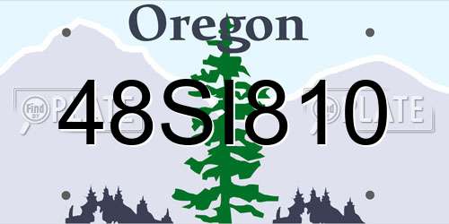 48SI810 Oregon License Plate