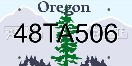 48TA506 Oregon License Plate
