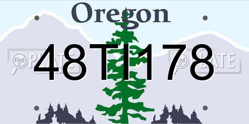 48TI178 Oregon License Plate