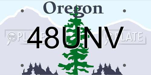 48UNV Oregon License Plate