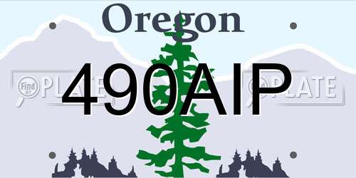 490AIP Oregon License Plate