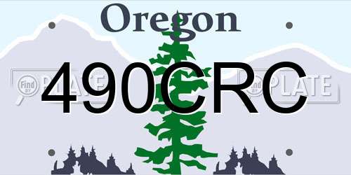 490CRC Oregon License Plate