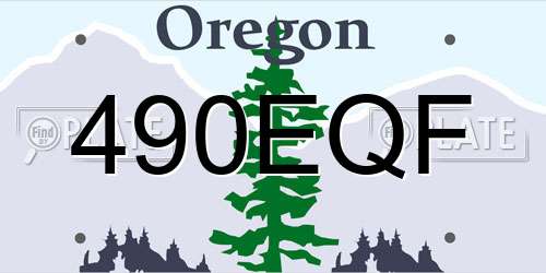 490EQF Oregon License Plate