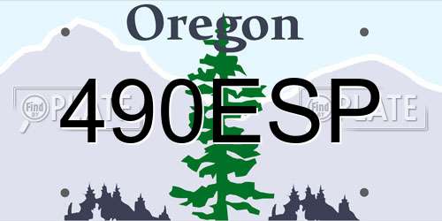 490ESP Oregon License Plate