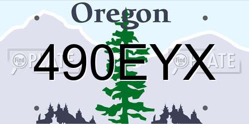 490EYX Oregon License Plate