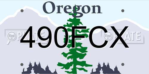 490FCX Oregon License Plate