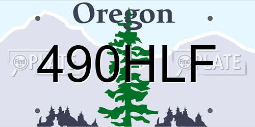 490HLF Oregon License Plate