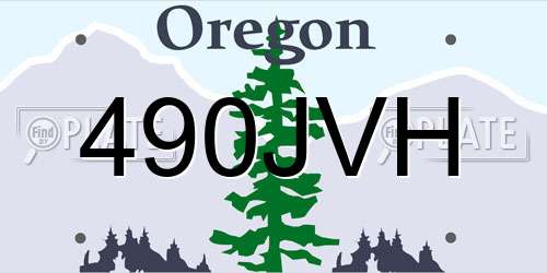 490JVH Oregon License Plate