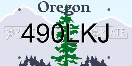 490LKJ Oregon License Plate