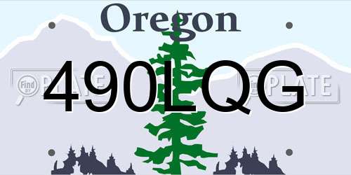 490LQG Oregon License Plate