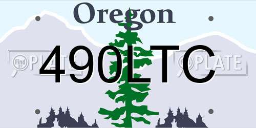 490LTC Oregon License Plate
